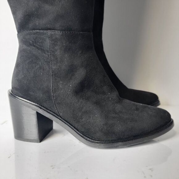 Seychelles Paradise City Leather Over the Knee Boots Black Size 6 - Picture 11 of 16